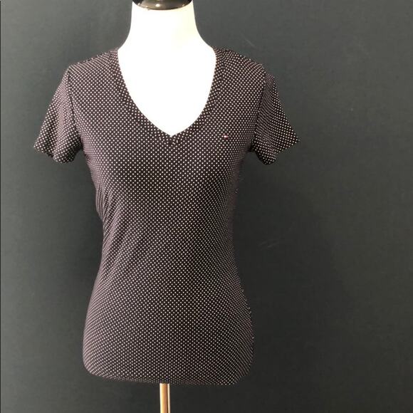 Tommy Hilfiger Top Short-Sleeve V-Neck - Picture 1 of 3